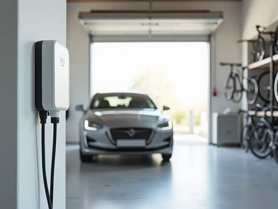 Wallbox in een binnenhuisgarage